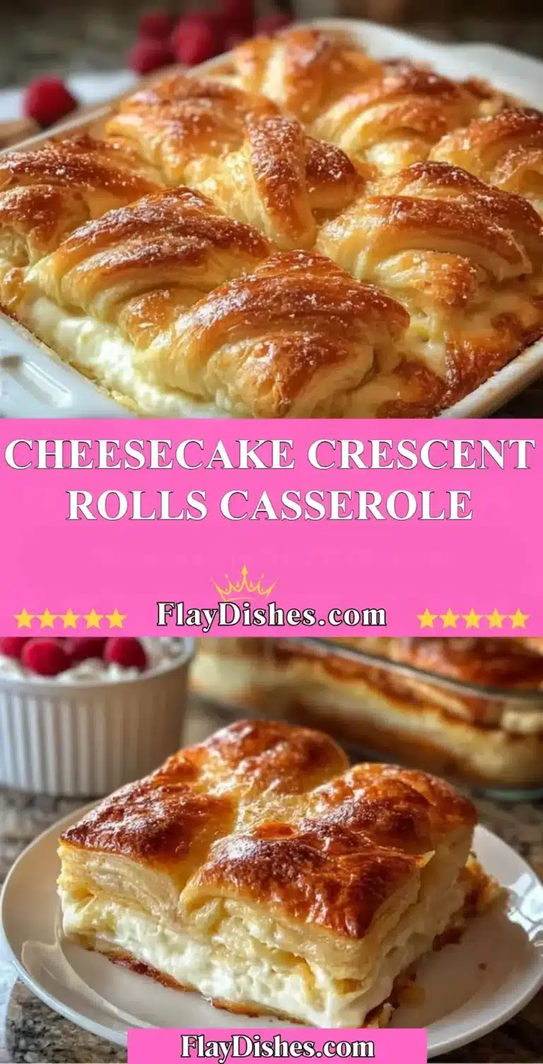 Cheesecake Crescent Rolls Casserole 7 Cheesecake Crescent Rolls Casserole served on a dessert plate