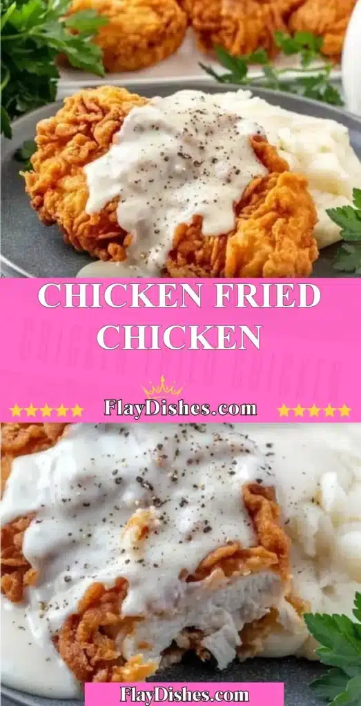 Deliciously crispy chicken fried chicken served on a plate