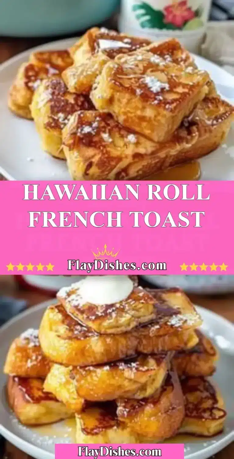 Hawaiian Roll French Toast 8 Delicious Hawaiian Roll French Toast topped with syrup and fresh fruit