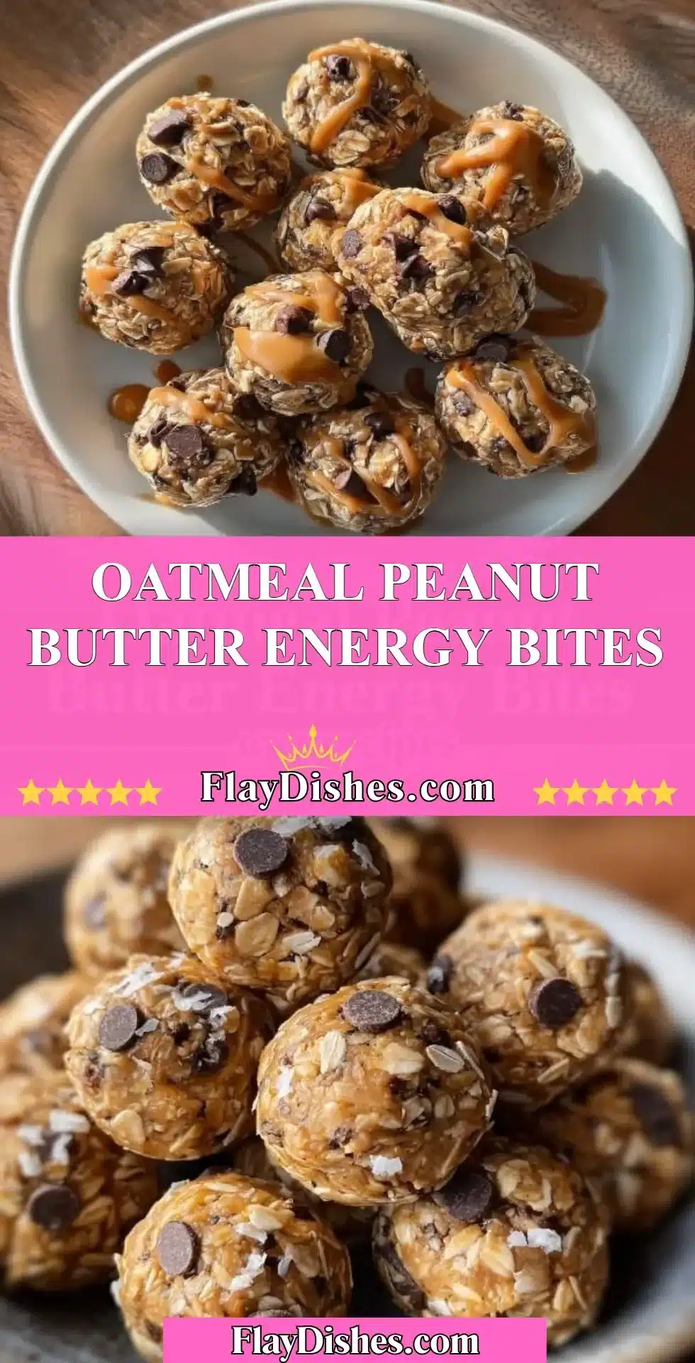 Delicious oatmeal peanut butter energy bites for a healthy snack