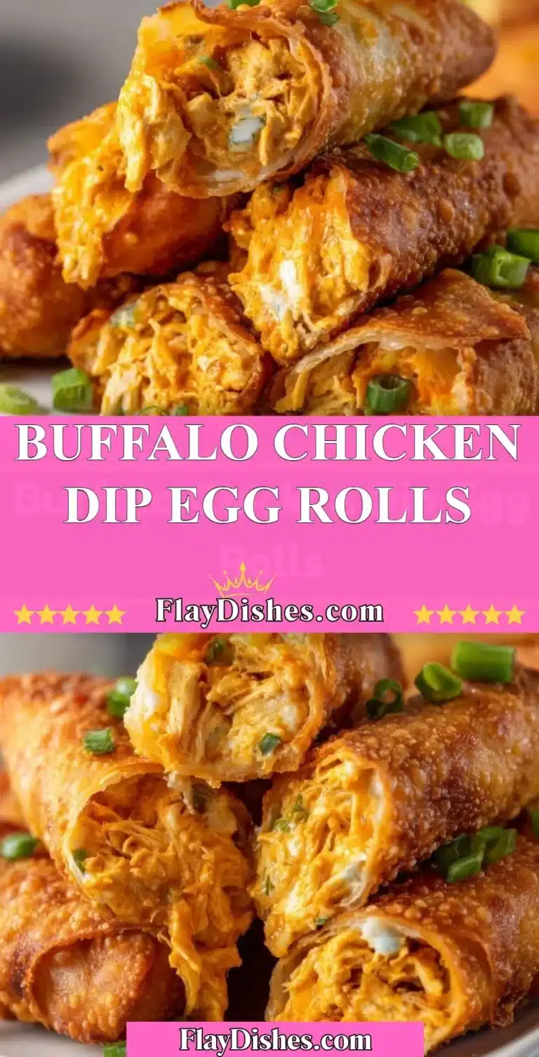 Buffalo Chicken Dip Egg Rolls served on a plate with dipping sauce