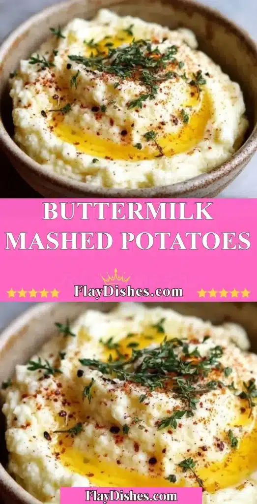 Delicious buttermilk mashed potatoes served in a bowl