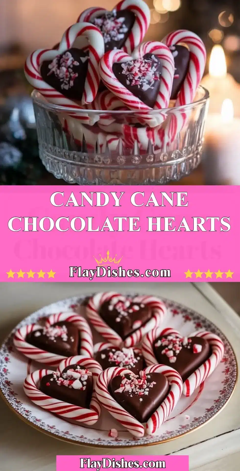 Candy Cane Chocolate Hearts 2 Festive candy cane chocolate hearts in a decorative box, holiday treat.