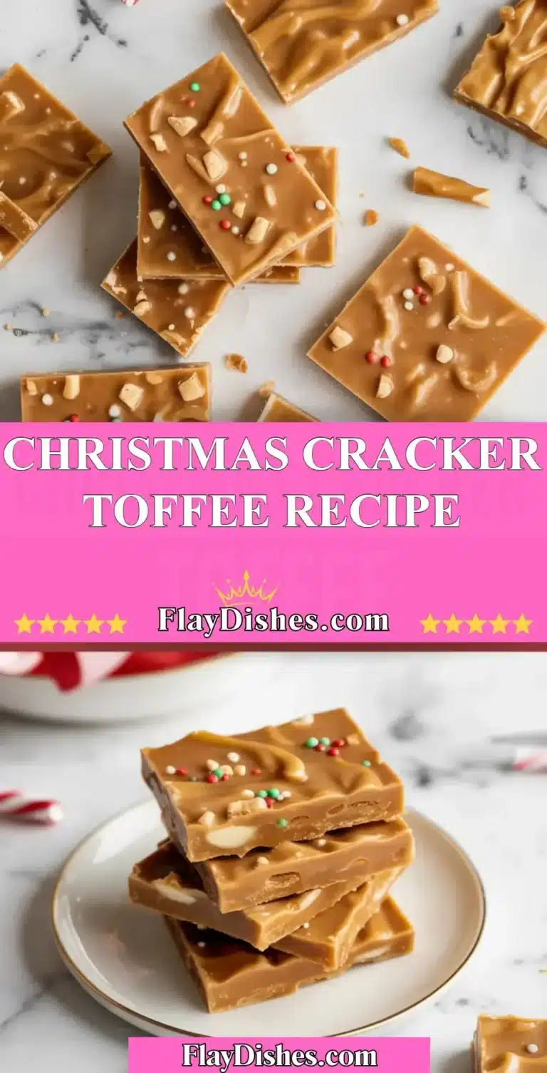 Delicious Christmas Cracker Toffee on a festive plate
