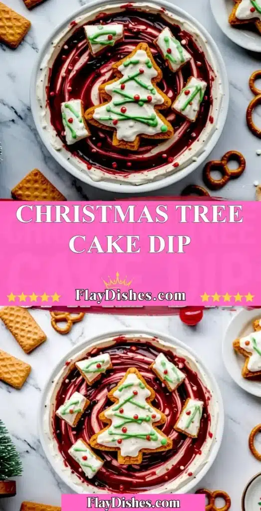 Delicious Christmas Tree Cake Dip served in a festive bowl for holiday parties