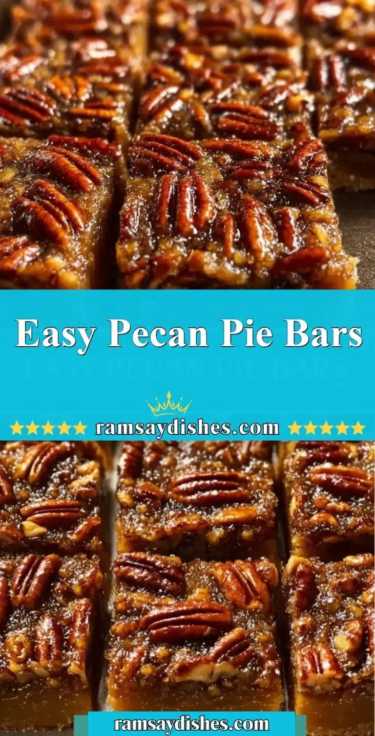 Easy Pecan Pie Bars 6 Delicious easy pecan pie bars with a golden crust and rich pecan topping