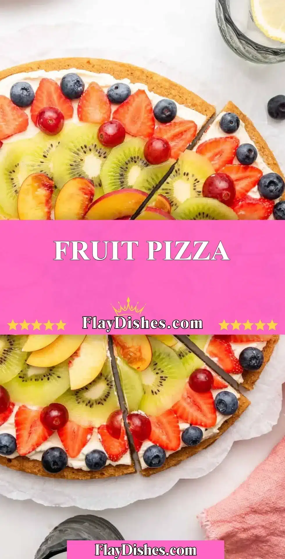 Fruit Pizza 2 Colorful fruit pizza topped with fresh fruits and creamy frosting