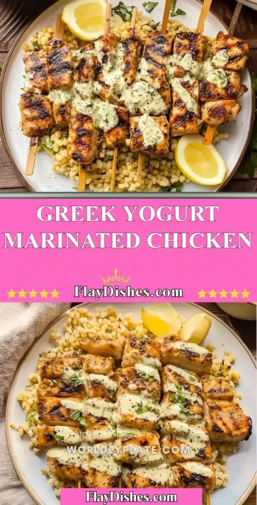Greek yogurt marinated chicken ready to be grilled or baked