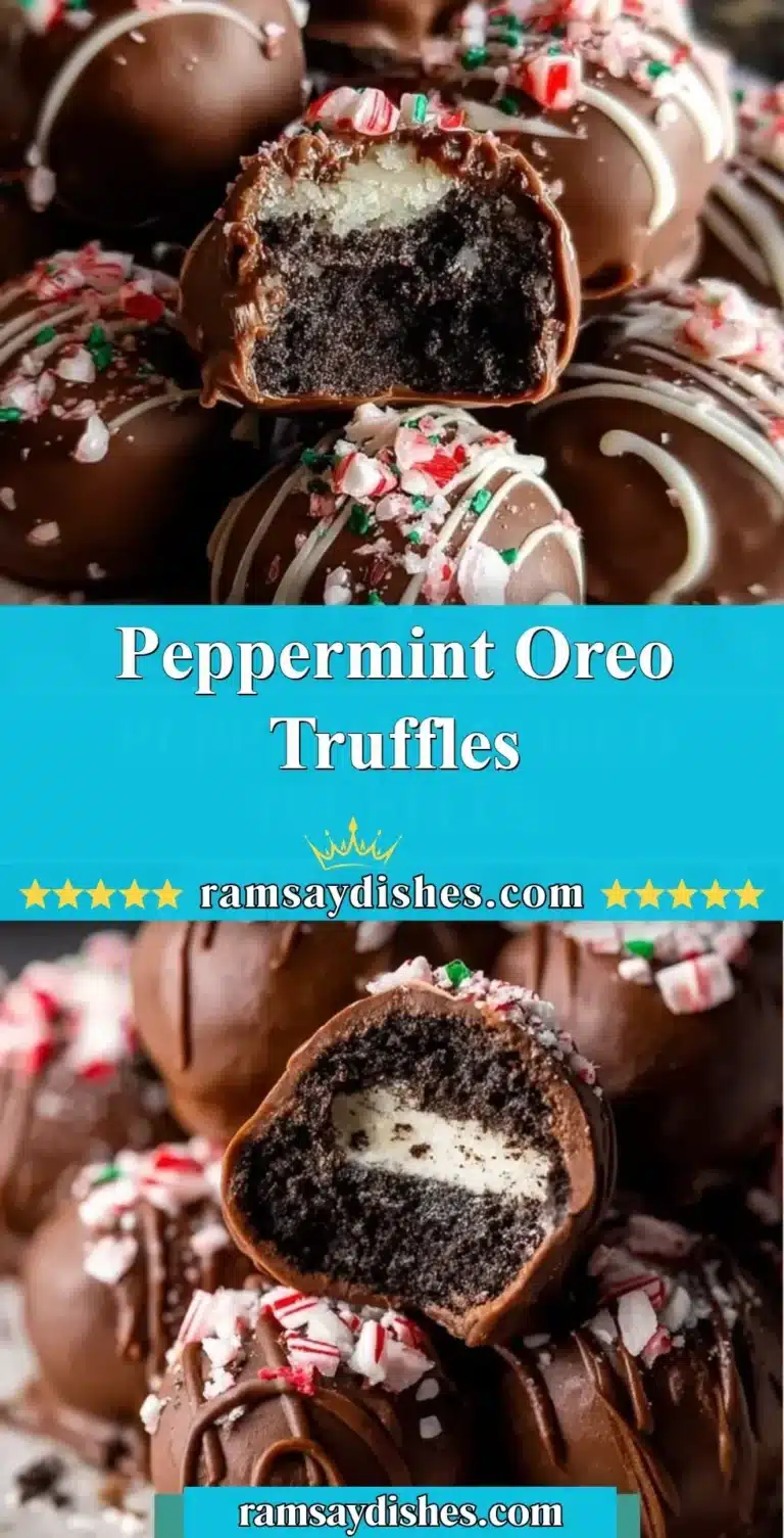 Peppermint Oreo Truffles 9 Delicious Peppermint Oreo Truffles served on a festive plate.