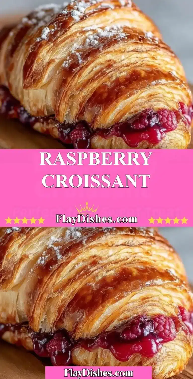 Raspberry Croissant 6 Freshly baked raspberry croissant with flaky layers and vibrant raspberry filling