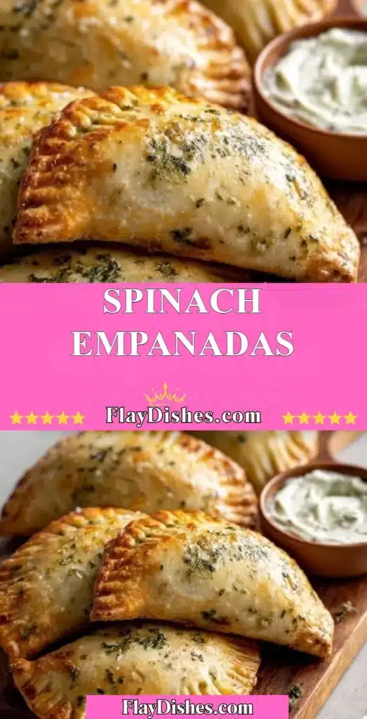Delicious spinach empanadas filled with fresh spinach and spices