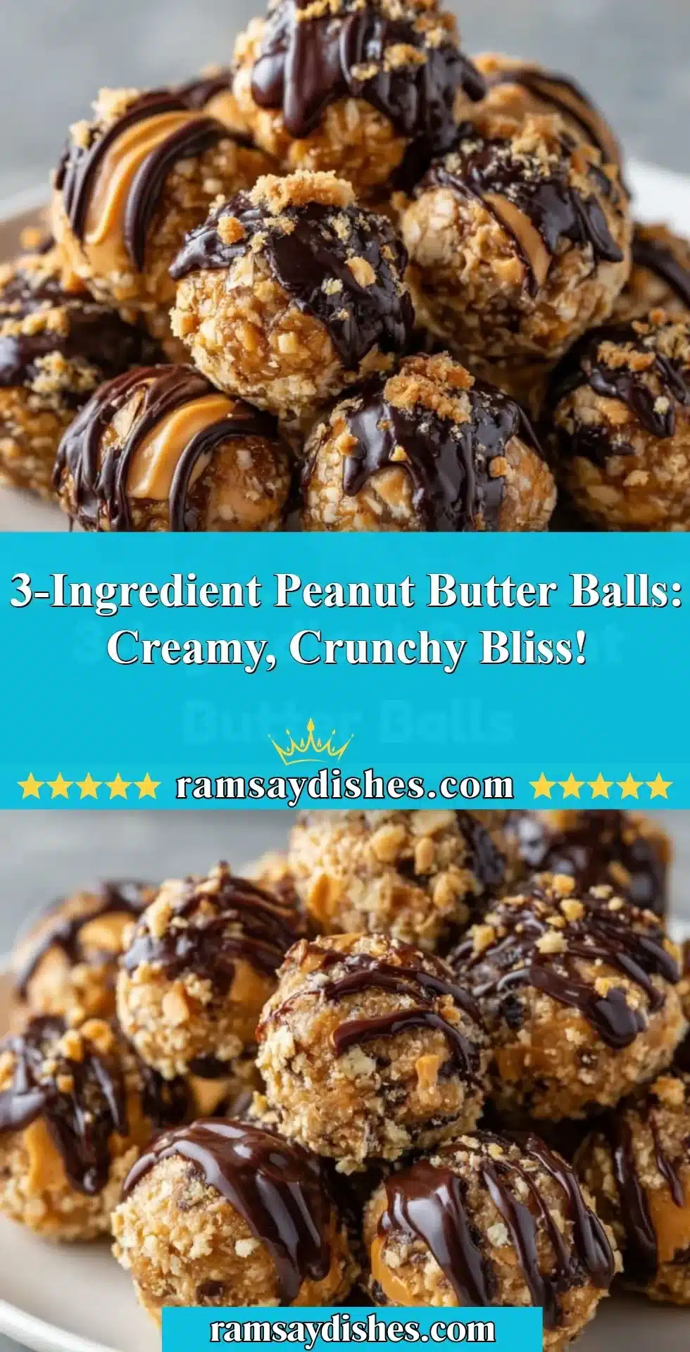 3-Ingredient Peanut Butter Balls for a delicious and easy snack