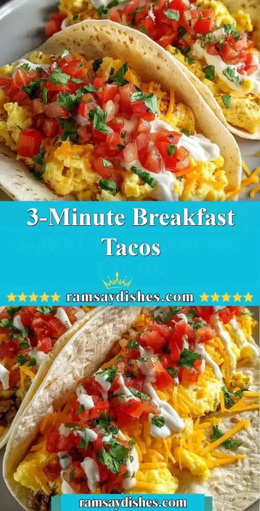 Quick and easy 3-minute breakfast tacos recipe