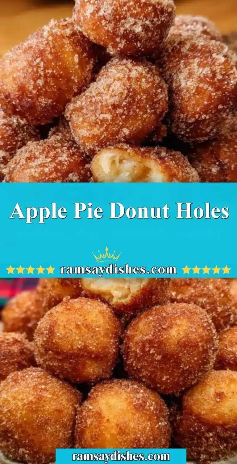 Delicious apple pie donut holes coated in cinnamon sugar