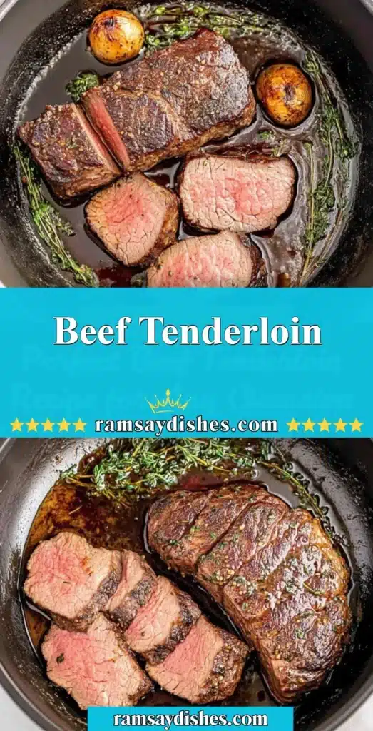 Juicy beef tenderloin steak grilled to perfection on a plate