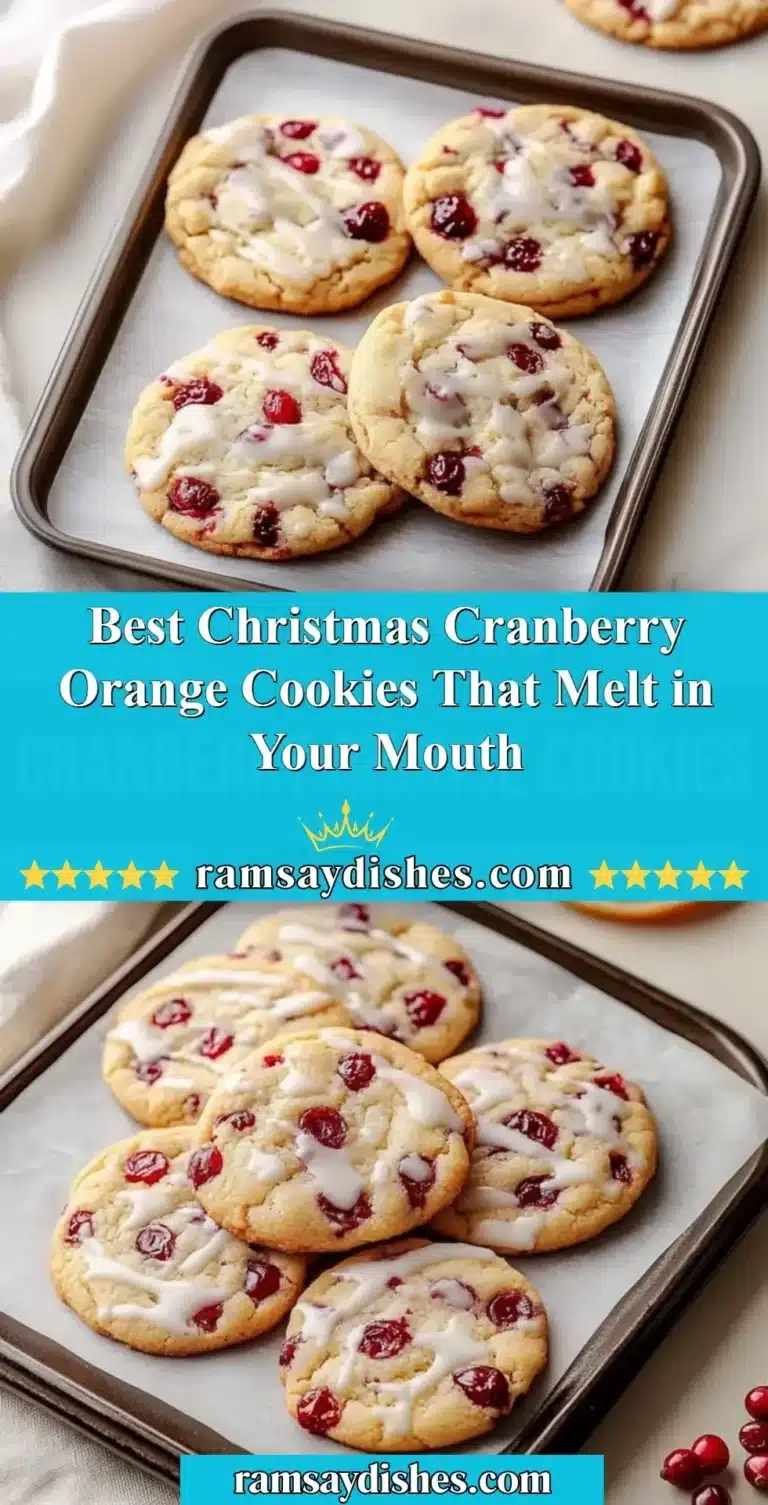 Delicious Christmas Cranberry Orange Cookies on a festive plate