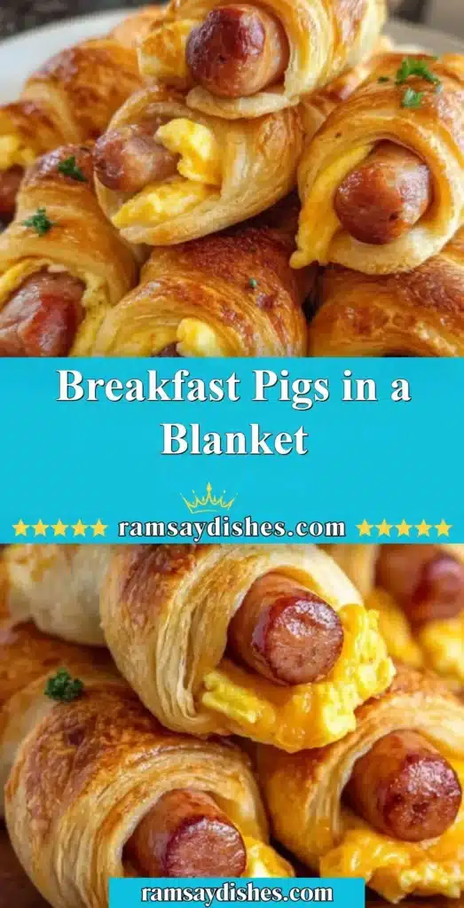 Delicious breakfast pigs in a blanket served on a plate