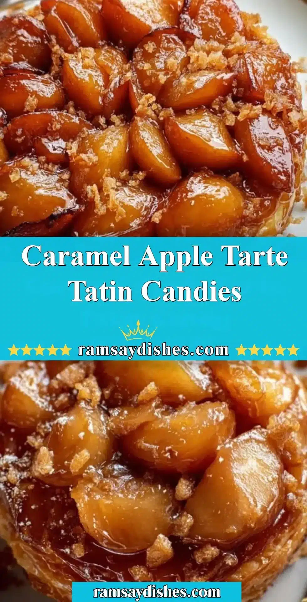 Delicious Caramel Apple Tarte Tatin Candies ready to be enjoyed