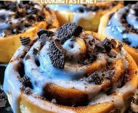 Cookie Monster Cinnamon Rolls 8 Delicious Cookie Monster Cinnamon Rolls loaded with cookie dough and cinnamon.