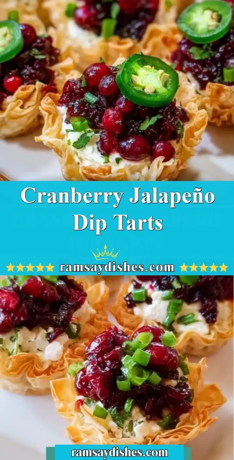 Cranberry Jalapeño Dip Tarts 9 Cranberry Jalapeño Dip Tarts served on a platter