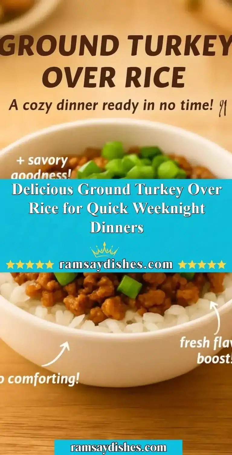 Delicious ground turkey served over rice for a quick weeknight dinner