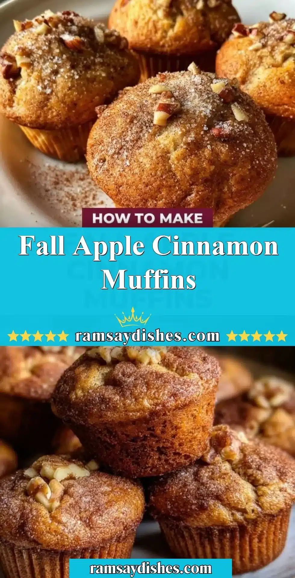 Fall Apple Cinnamon Muffins 2 Delicious fall apple cinnamon muffins fresh out of the oven