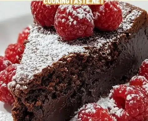 Flourless Chocolate Cake 9 Delicious flourless chocolate cake topped with chocolate ganache