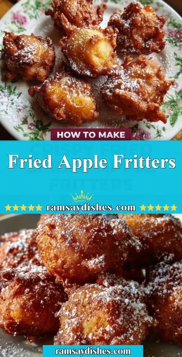 Fried Apple Fritters 5 Freshly made fried apple fritters dusted with powdered sugar