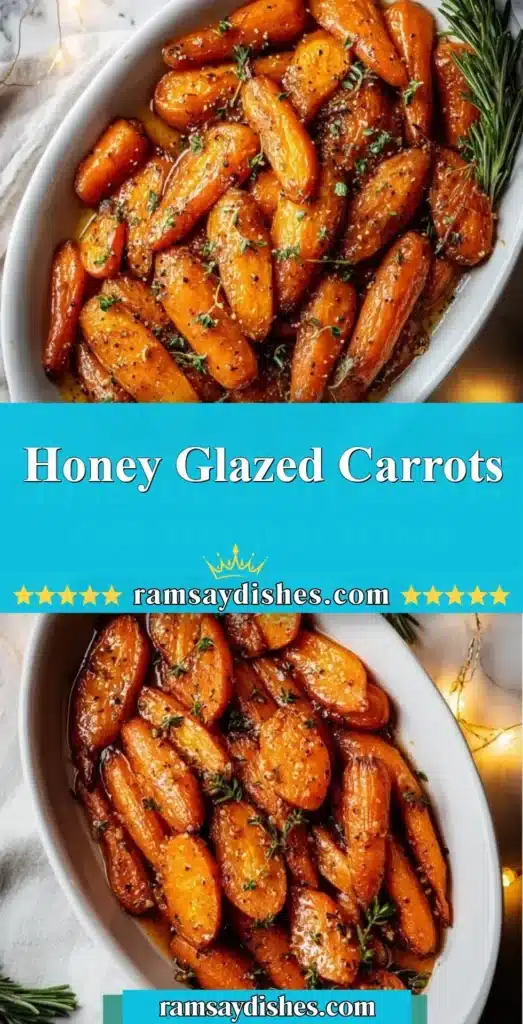 Delicious honey glazed carrots served as a side dish.