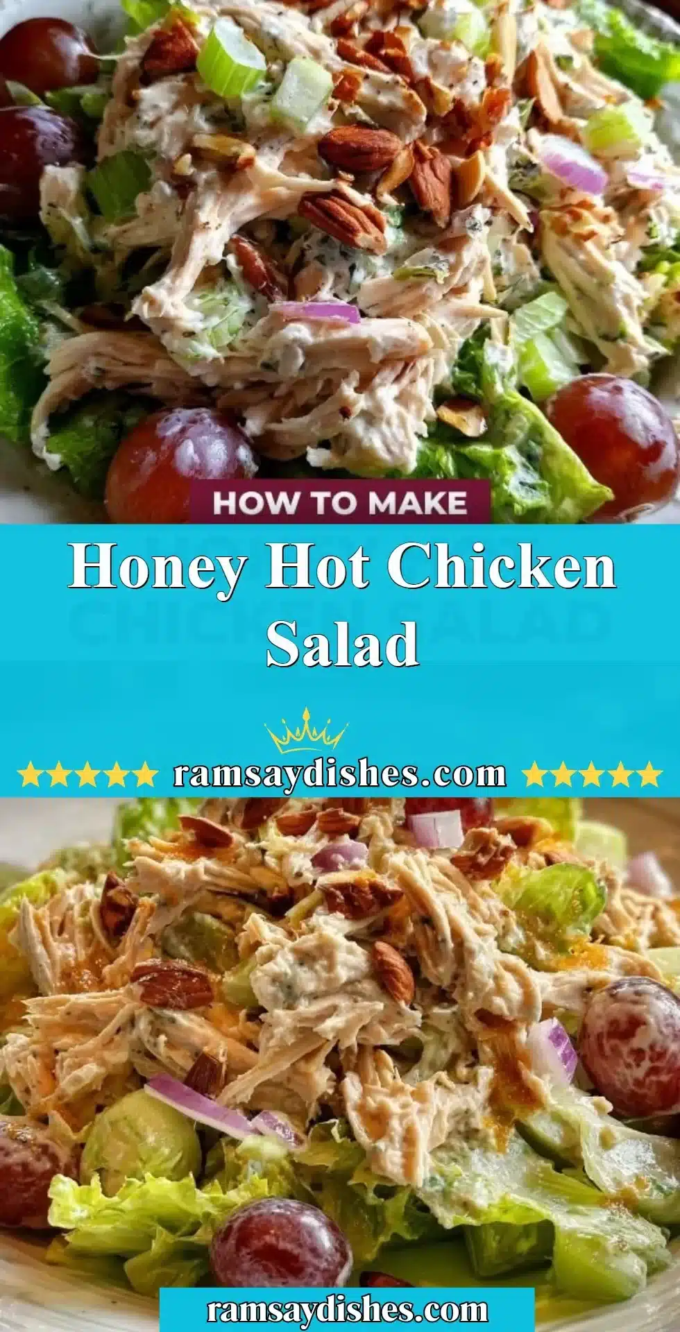 Honey Hot Chicken Salad 2 Delicious Honey Hot Chicken Salad with colorful vegetables and spicy dressing