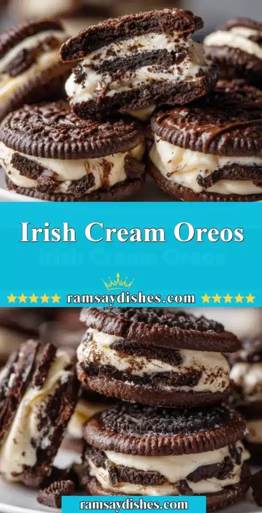Delicious Irish Cream Oreos displayed on a plate