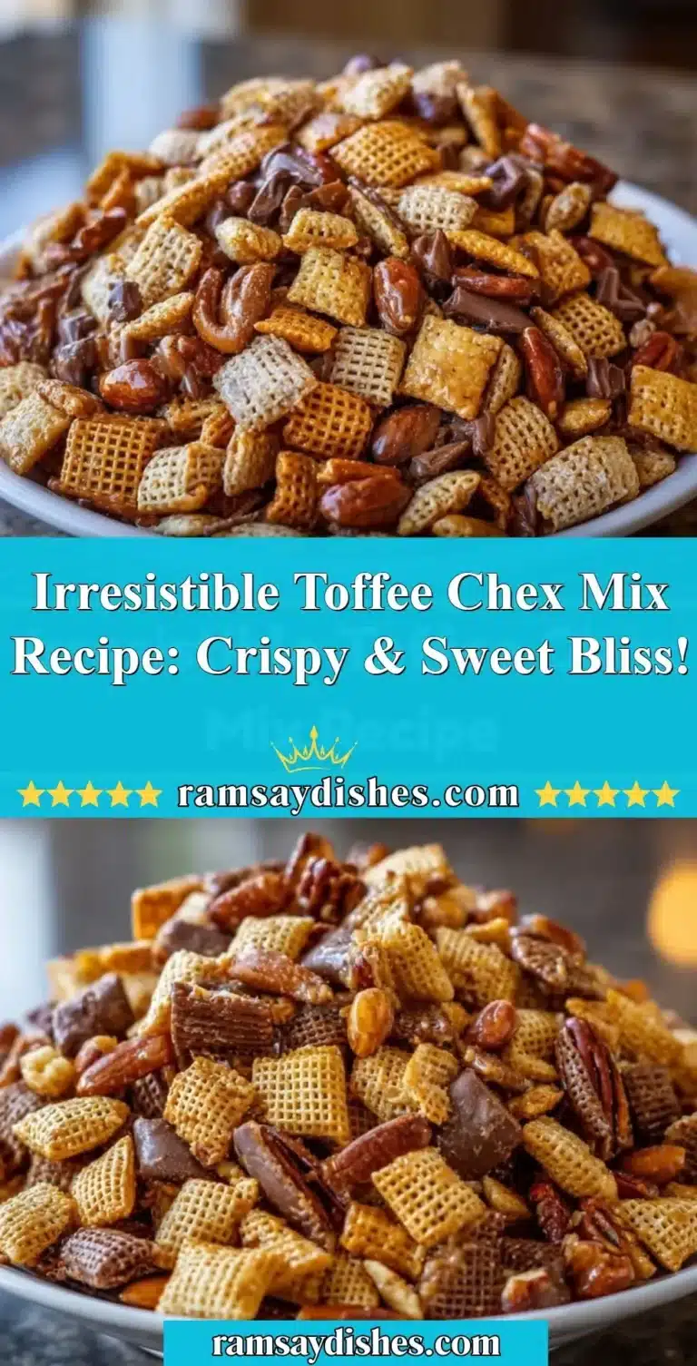 Irresistible Toffee Chex Mix Recipe: Crispy & Sweet Bliss! 7 Irresistible Toffee Chex Mix: Crispy and Sweet Crunchy Snack