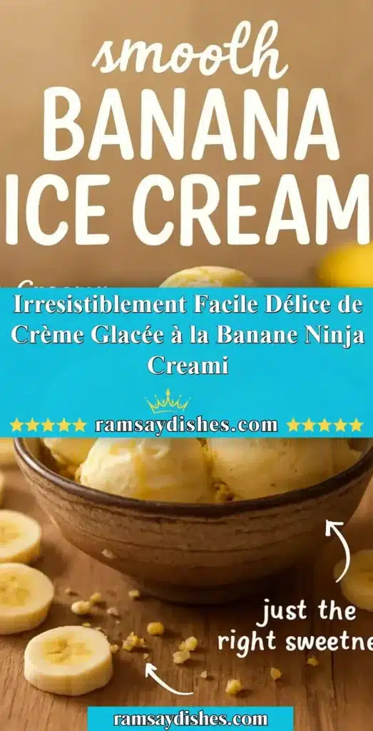 Delicious banana ice cream made with the Ninja Creami machine