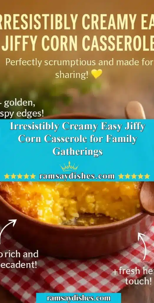 Irresistibly creamy Jiffy corn casserole served at a family gathering