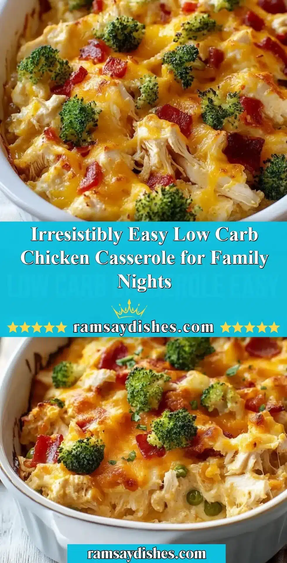 Irresistibly Easy Low Carb Chicken Casserole for Family Nights 2 Low carb chicken casserole dish ready for a family dinner.
