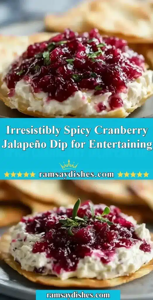 Delicious Cranberry Jalapeño Dip served in a bowl, perfect for entertaining