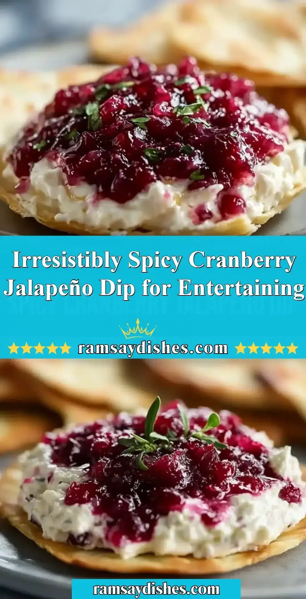 Irresistibly Spicy Cranberry Jalapeño Dip for Entertaining 2 Delicious Cranberry Jalapeño Dip served in a bowl, perfect for entertaining