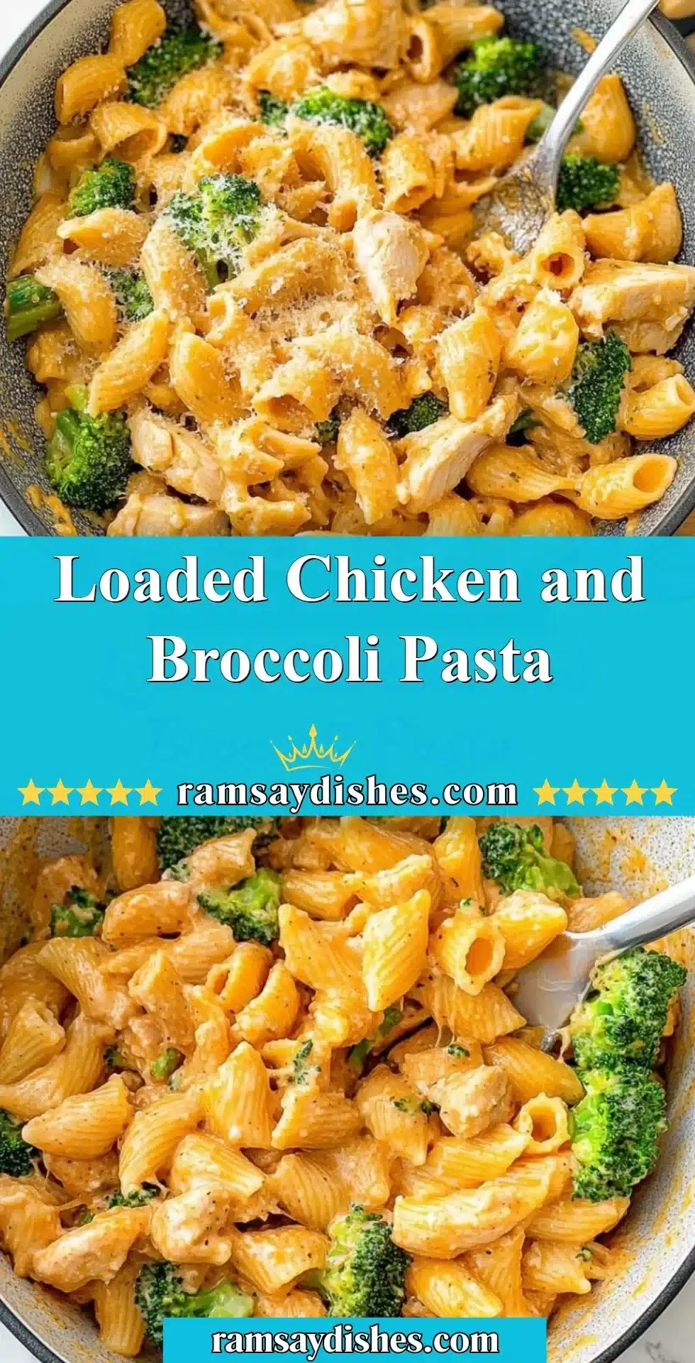 Loaded Chicken and Broccoli Pasta 2 Delicious loaded chicken and broccoli pasta dish with creamy sauce