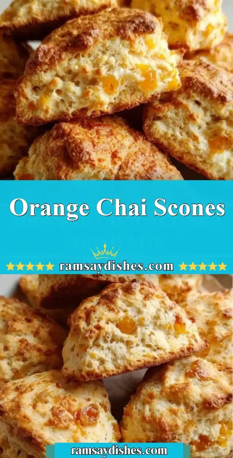 Orange Chai Scones 7 Freshly baked orange chai scones with spices and zest