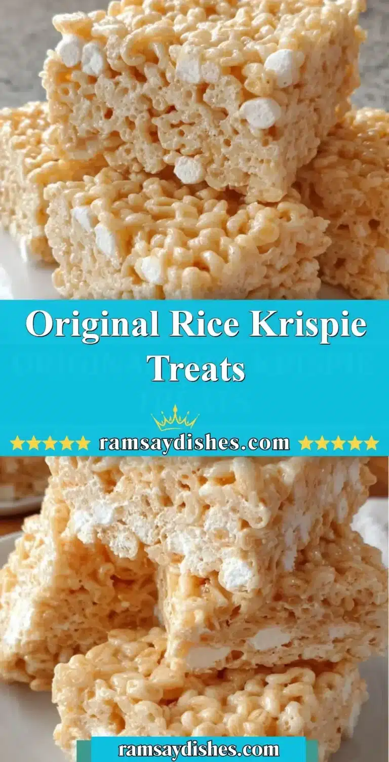 Delicious Original Rice Krispie Treats stacked on a plate