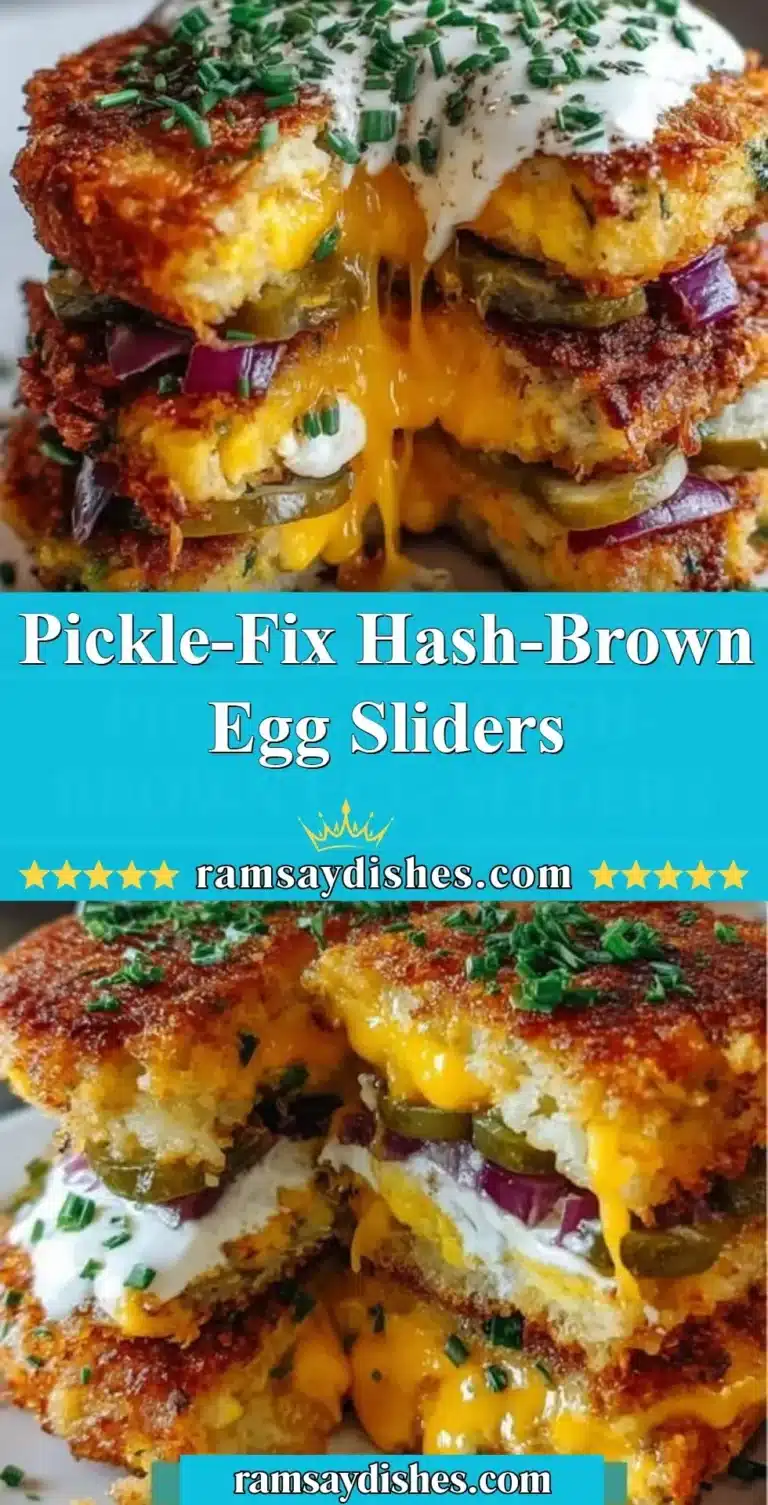 Delicious Pickle-Fix hash-brown egg sliders served on a plate