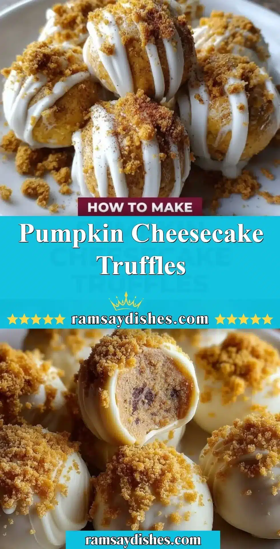 Delicious Pumpkin Cheesecake Truffles ready to enjoy for fall celebrations