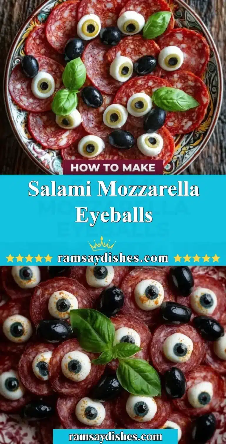 Salami Mozzarella Eyeballs 5 Creative salami mozzarella eyeballs appetizer for party snacks