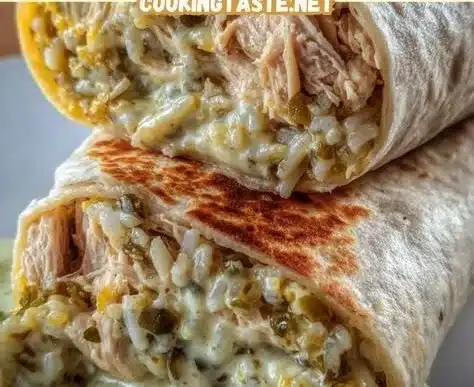 Smoked Chicken Green Chile Burrito with fresh ingredients and smoky flavor