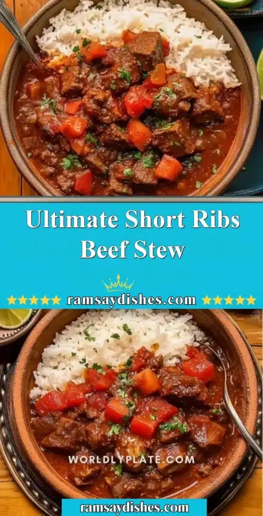 Ultimate Short Ribs Beef Stew with rich flavors and tender meat