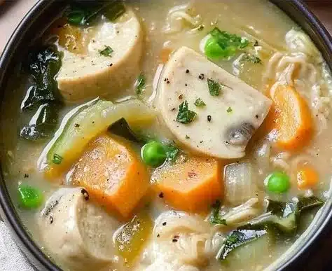 Delicious Vegetable Miso Stew with fresh vegetables and rich miso broth
