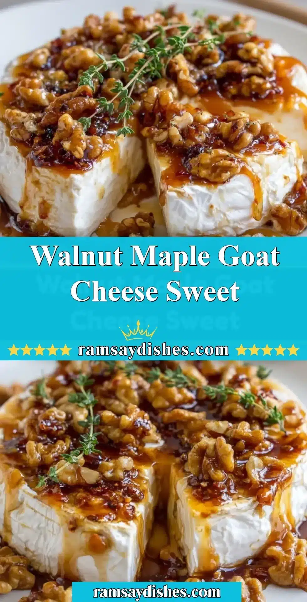 Delicious Walnut Maple Goat Cheese on a cheese platter