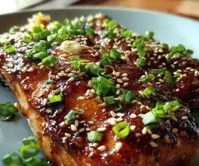 30-Minute Brown Sugar Soy Sauce Salmon served on a plate