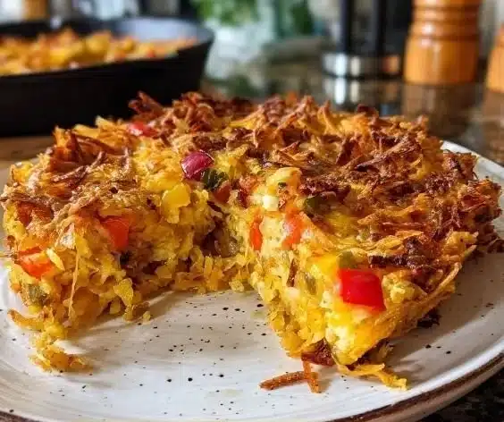 Best Breakfast Casserole Hash Browns 28 Delicious breakfast casserole with hash browns and toppings ready to serve.