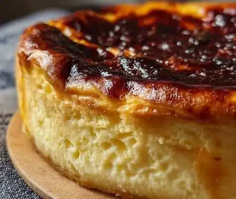 Burnt Basque Cheesecake with a caramelized crust and creamy filling